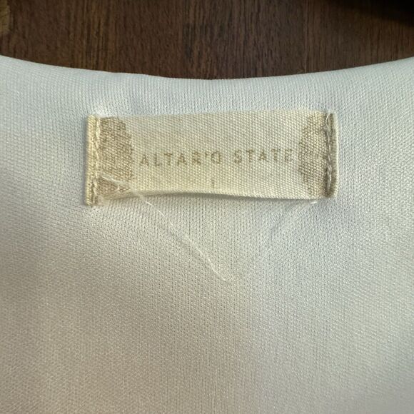 Altar’d State Dress Large White Cut Out Cotton Midi Cottagecore Beachy Boho - Picture 7 of 10